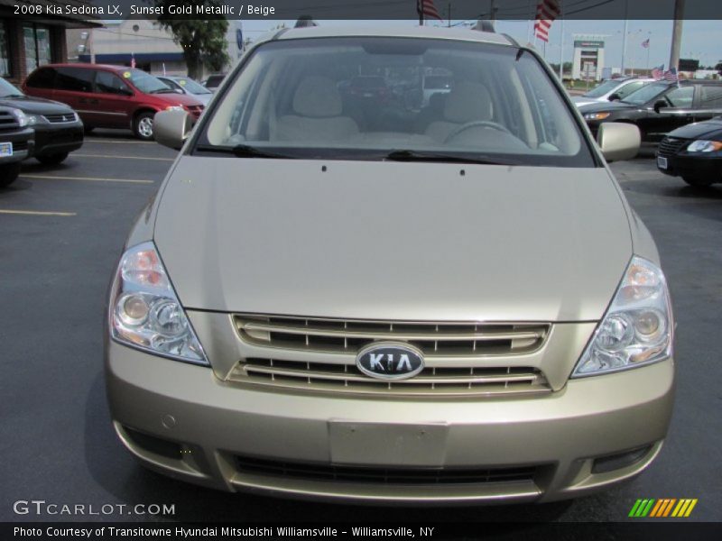 Sunset Gold Metallic / Beige 2008 Kia Sedona LX