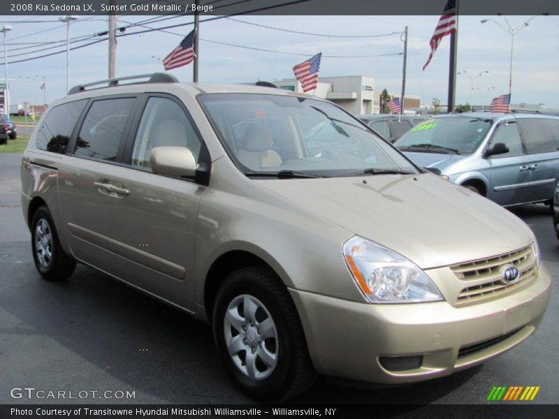 Sunset Gold Metallic / Beige 2008 Kia Sedona LX