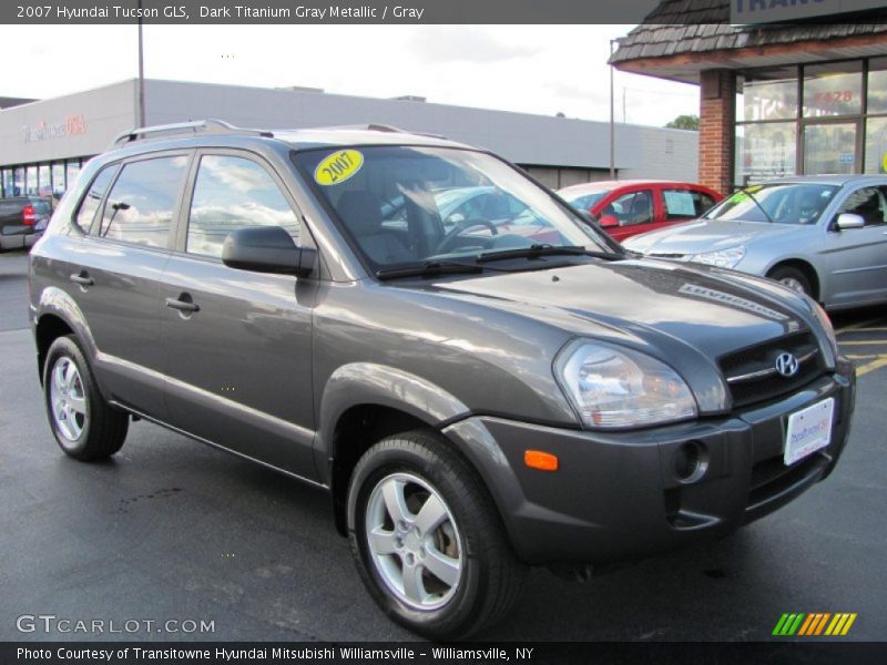 Dark Titanium Gray Metallic / Gray 2007 Hyundai Tucson GLS