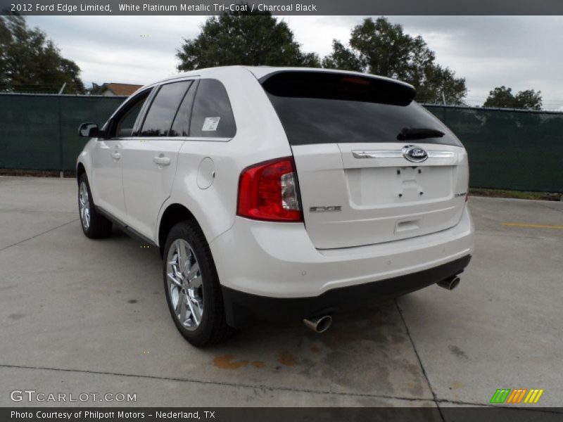 White Platinum Metallic Tri-Coat / Charcoal Black 2012 Ford Edge Limited