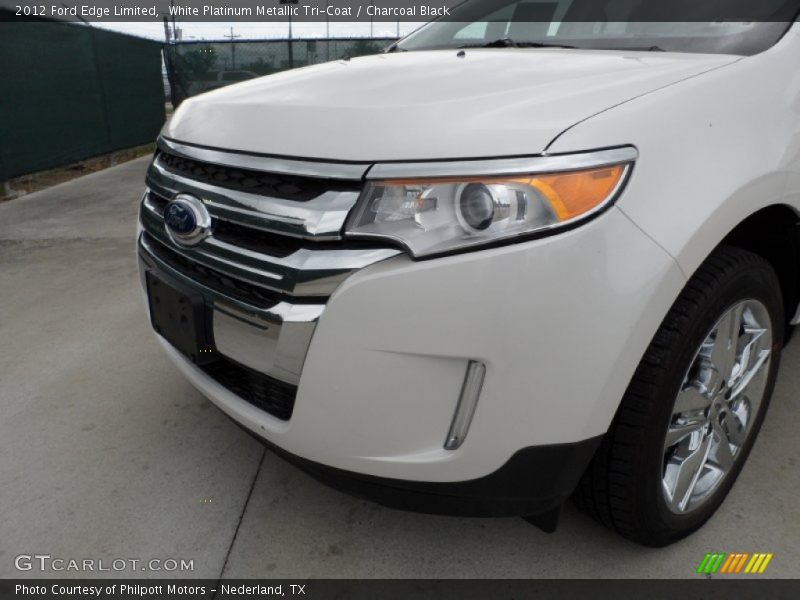 White Platinum Metallic Tri-Coat / Charcoal Black 2012 Ford Edge Limited