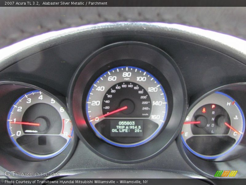 Alabaster Silver Metallic / Parchment 2007 Acura TL 3.2