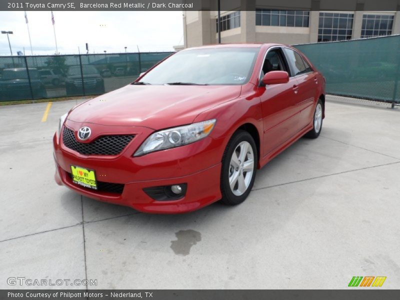 Barcelona Red Metallic / Dark Charcoal 2011 Toyota Camry SE