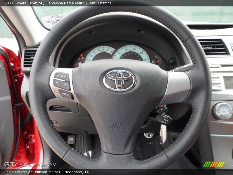 Barcelona Red Metallic / Dark Charcoal 2011 Toyota Camry SE