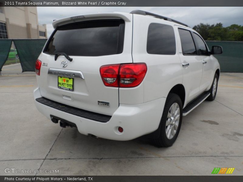 Blizzard White Pearl / Graphite Gray 2011 Toyota Sequoia Platinum