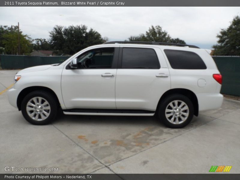 Blizzard White Pearl / Graphite Gray 2011 Toyota Sequoia Platinum