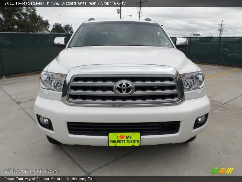 Blizzard White Pearl / Graphite Gray 2011 Toyota Sequoia Platinum