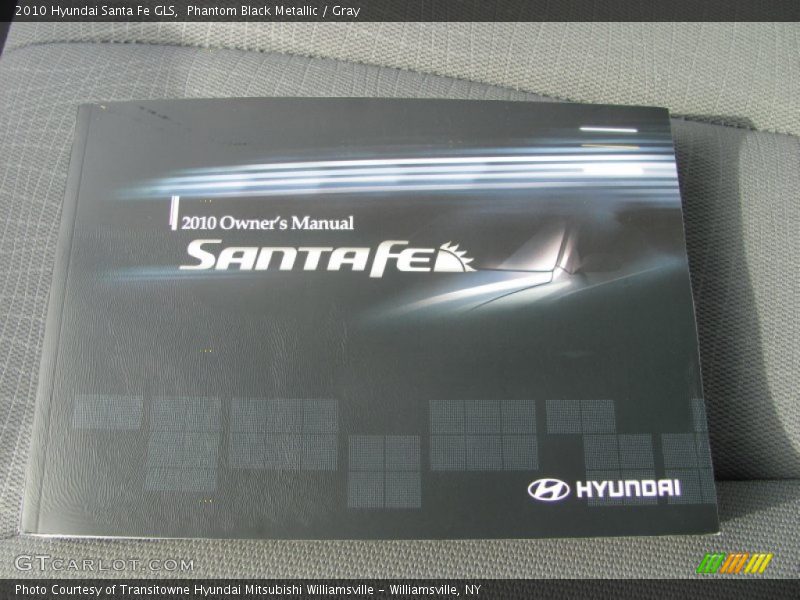 Phantom Black Metallic / Gray 2010 Hyundai Santa Fe GLS