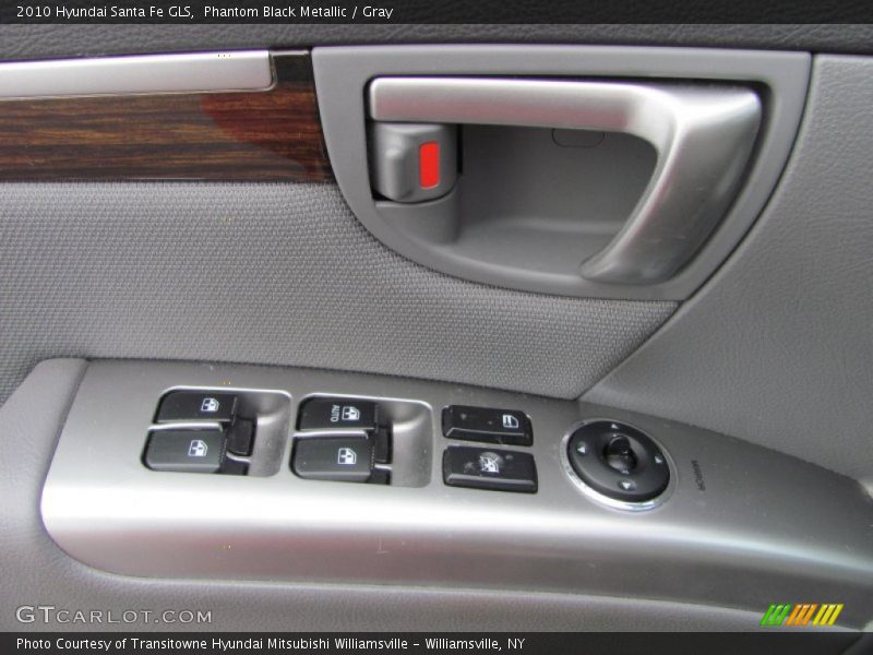 Phantom Black Metallic / Gray 2010 Hyundai Santa Fe GLS