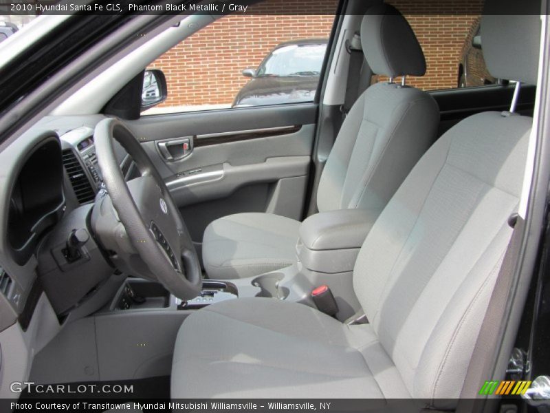 Phantom Black Metallic / Gray 2010 Hyundai Santa Fe GLS