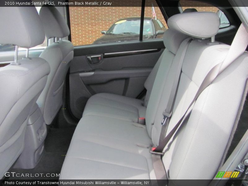 Phantom Black Metallic / Gray 2010 Hyundai Santa Fe GLS