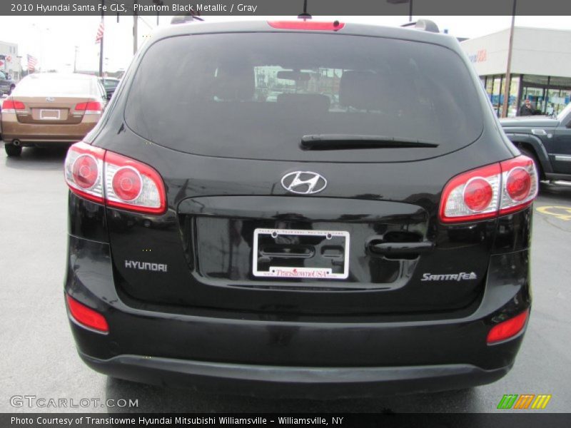 Phantom Black Metallic / Gray 2010 Hyundai Santa Fe GLS