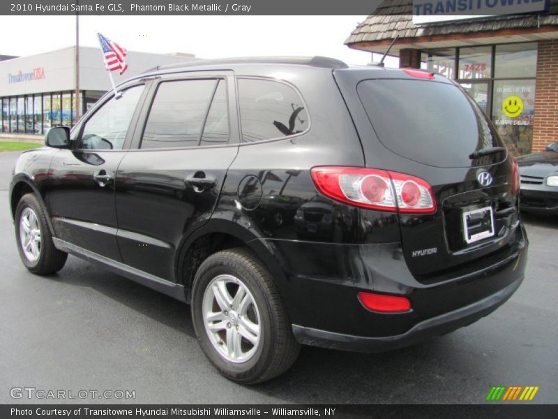 Phantom Black Metallic / Gray 2010 Hyundai Santa Fe GLS