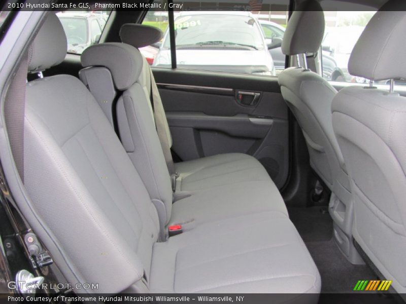 Phantom Black Metallic / Gray 2010 Hyundai Santa Fe GLS