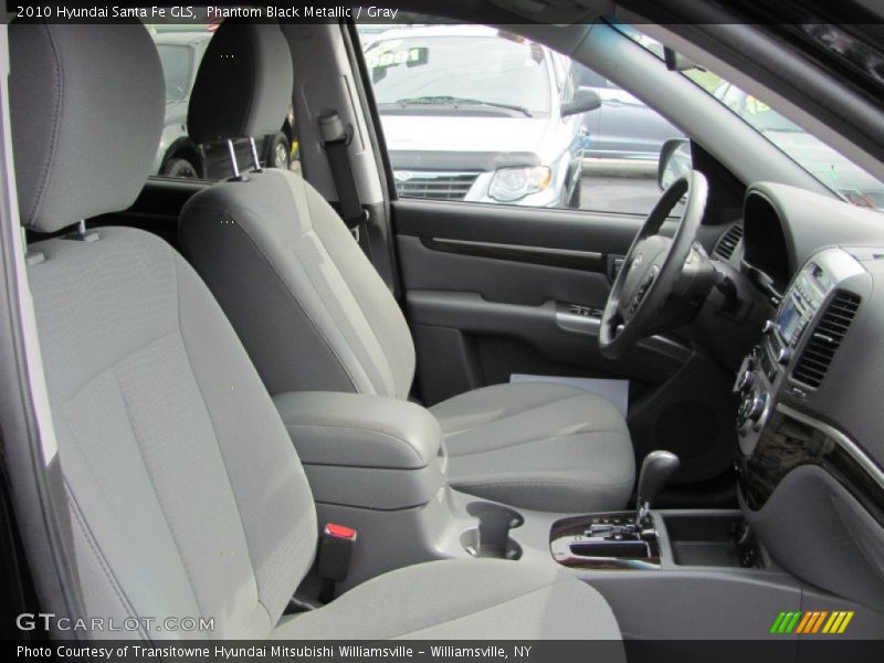 Phantom Black Metallic / Gray 2010 Hyundai Santa Fe GLS