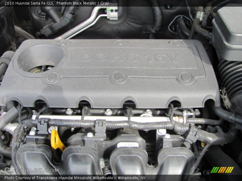 Phantom Black Metallic / Gray 2010 Hyundai Santa Fe GLS