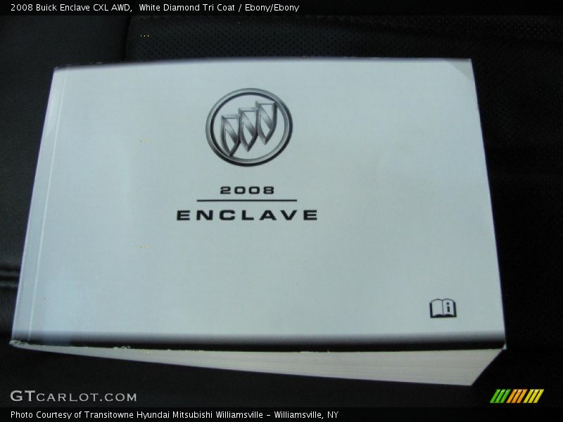 White Diamond Tri Coat / Ebony/Ebony 2008 Buick Enclave CXL AWD