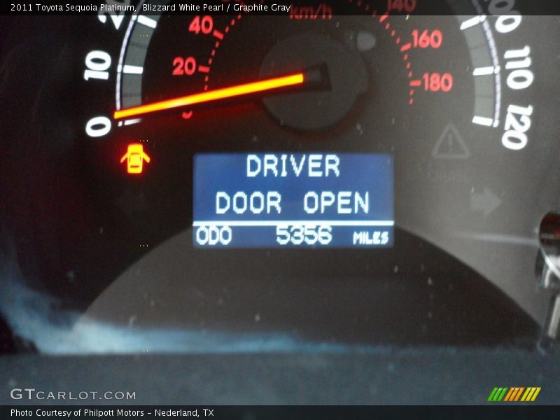 Blizzard White Pearl / Graphite Gray 2011 Toyota Sequoia Platinum