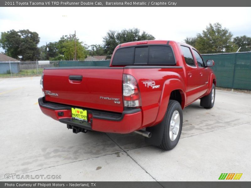 Barcelona Red Metallic / Graphite Gray 2011 Toyota Tacoma V6 TRD PreRunner Double Cab
