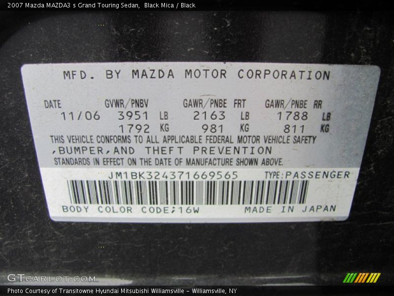 Black Mica / Black 2007 Mazda MAZDA3 s Grand Touring Sedan