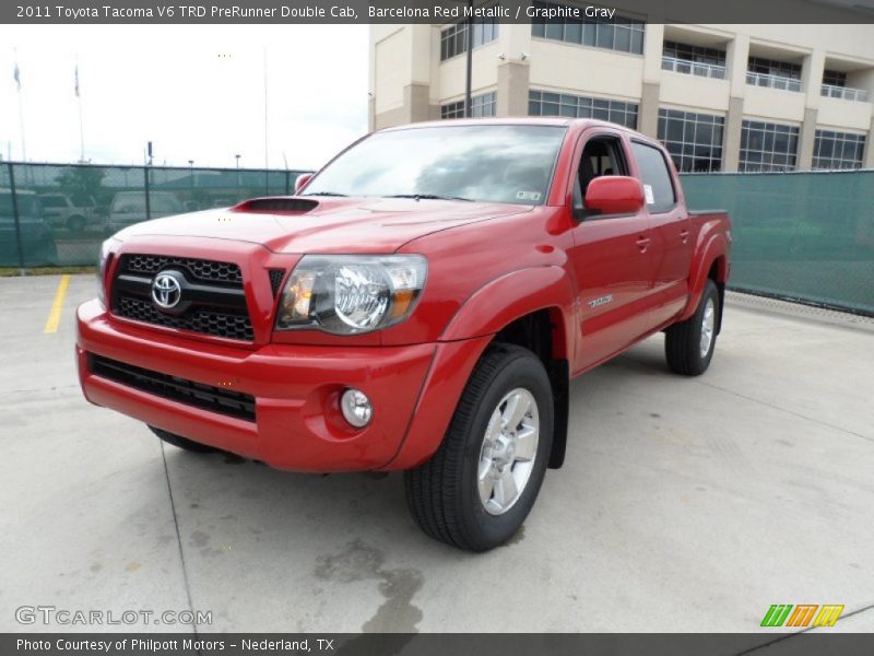 Barcelona Red Metallic / Graphite Gray 2011 Toyota Tacoma V6 TRD PreRunner Double Cab