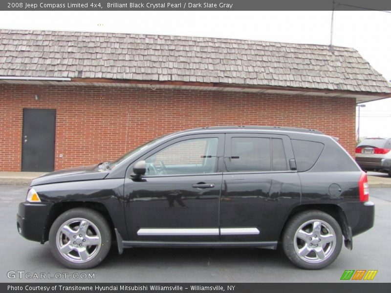 Brilliant Black Crystal Pearl / Dark Slate Gray 2008 Jeep Compass Limited 4x4