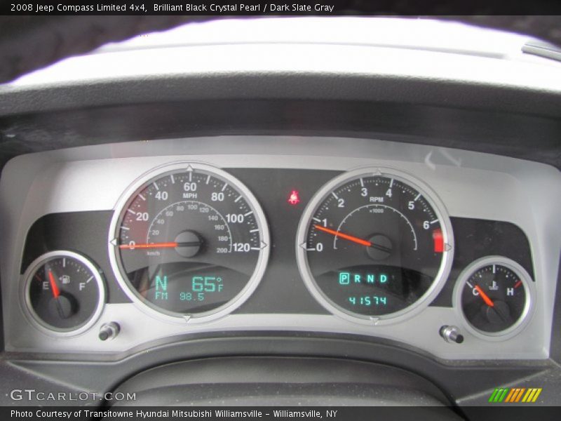Brilliant Black Crystal Pearl / Dark Slate Gray 2008 Jeep Compass Limited 4x4