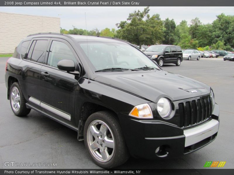 Brilliant Black Crystal Pearl / Dark Slate Gray 2008 Jeep Compass Limited 4x4