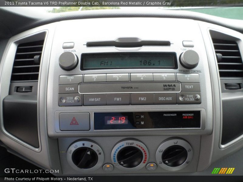 Controls of 2011 Tacoma V6 TRD PreRunner Double Cab