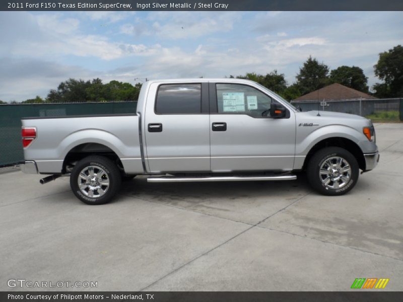 Ingot Silver Metallic / Steel Gray 2011 Ford F150 Texas Edition SuperCrew