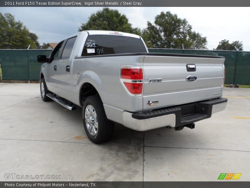 Ingot Silver Metallic / Steel Gray 2011 Ford F150 Texas Edition SuperCrew