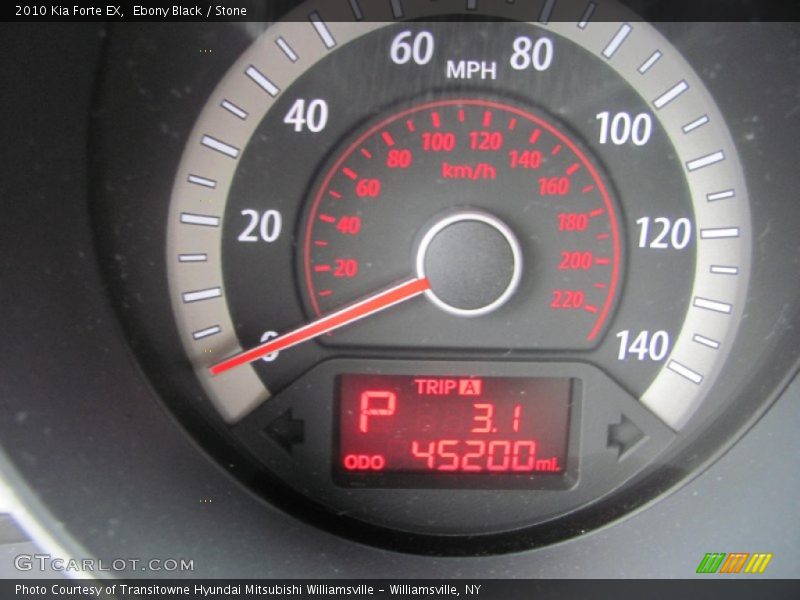 Ebony Black / Stone 2010 Kia Forte EX