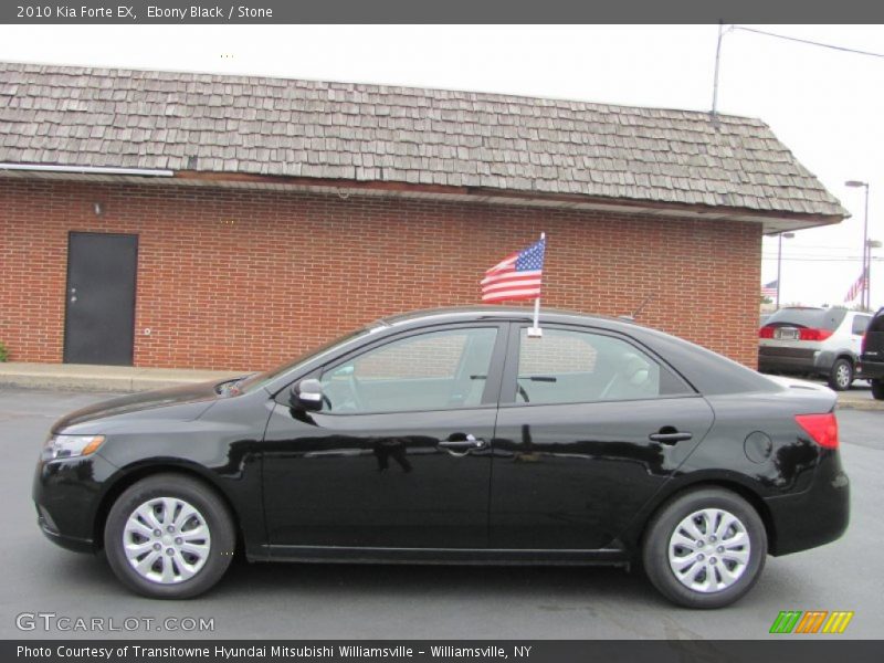 Ebony Black / Stone 2010 Kia Forte EX