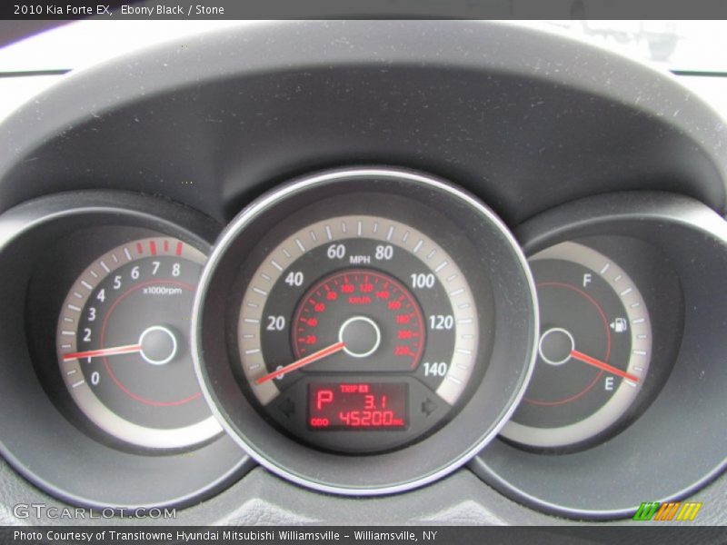Ebony Black / Stone 2010 Kia Forte EX