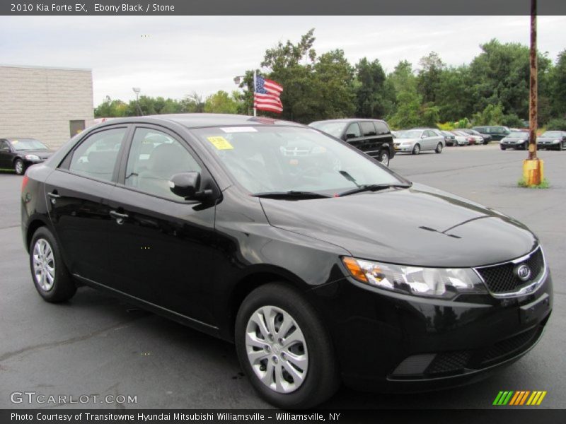 Ebony Black / Stone 2010 Kia Forte EX