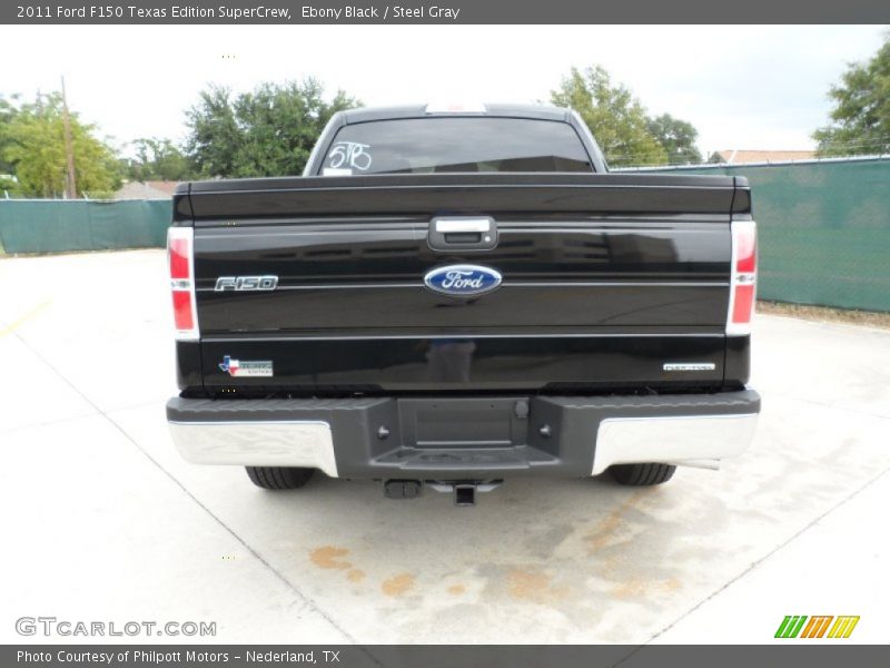 Ebony Black / Steel Gray 2011 Ford F150 Texas Edition SuperCrew