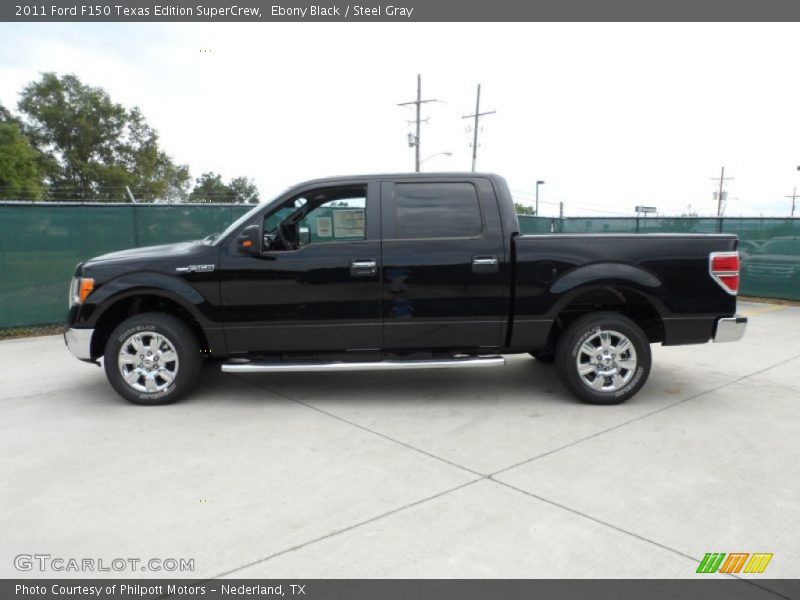 Ebony Black / Steel Gray 2011 Ford F150 Texas Edition SuperCrew