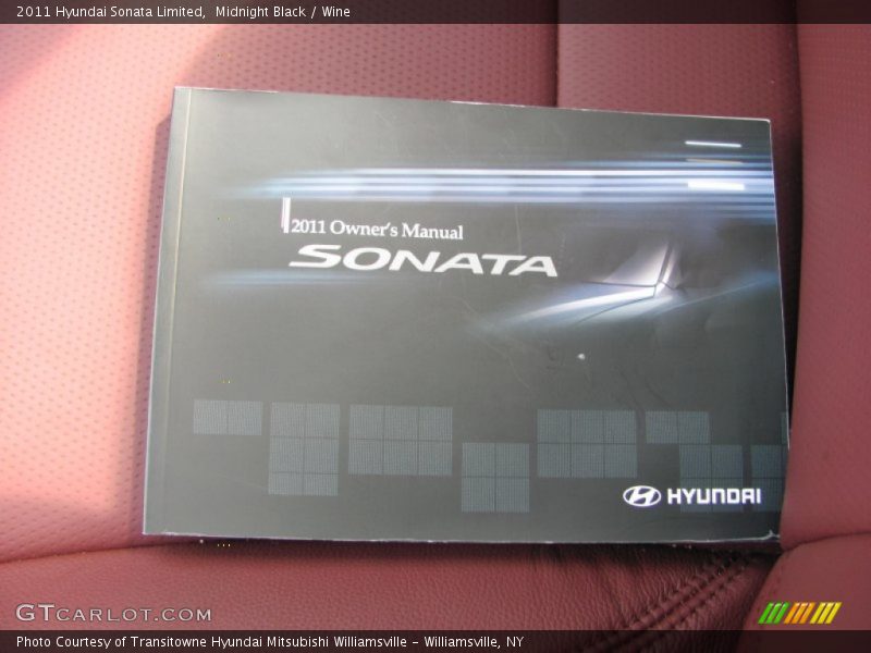 Midnight Black / Wine 2011 Hyundai Sonata Limited