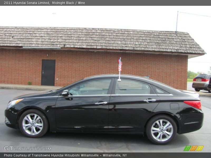 Midnight Black / Wine 2011 Hyundai Sonata Limited