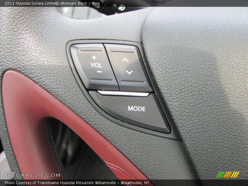 Midnight Black / Wine 2011 Hyundai Sonata Limited
