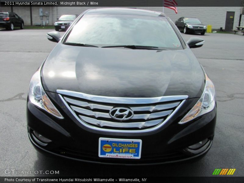 Midnight Black / Wine 2011 Hyundai Sonata Limited