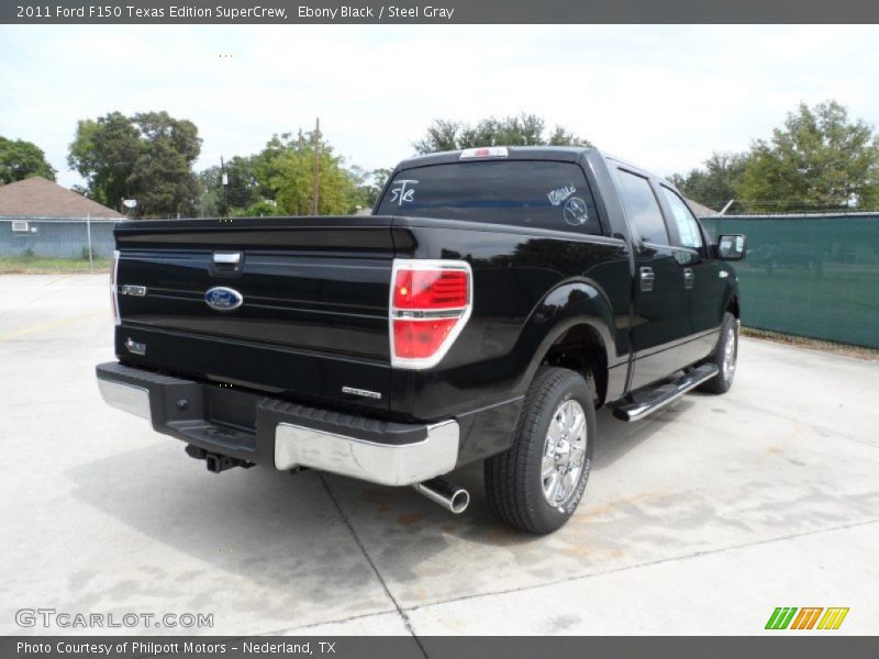 Ebony Black / Steel Gray 2011 Ford F150 Texas Edition SuperCrew