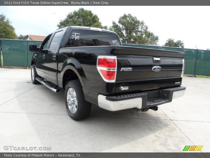 Ebony Black / Steel Gray 2011 Ford F150 Texas Edition SuperCrew