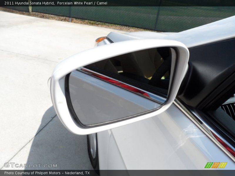 Porcelain White Pearl / Camel 2011 Hyundai Sonata Hybrid