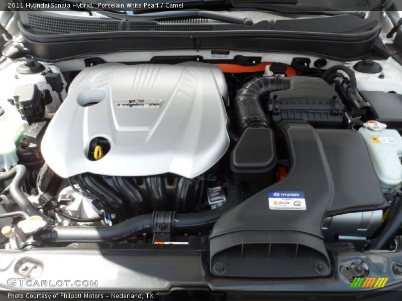 Porcelain White Pearl / Camel 2011 Hyundai Sonata Hybrid