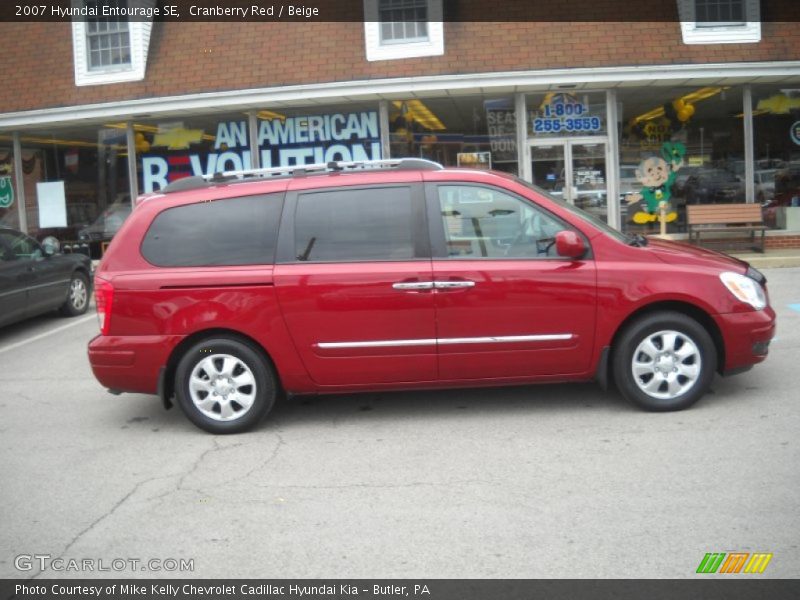 Cranberry Red / Beige 2007 Hyundai Entourage SE