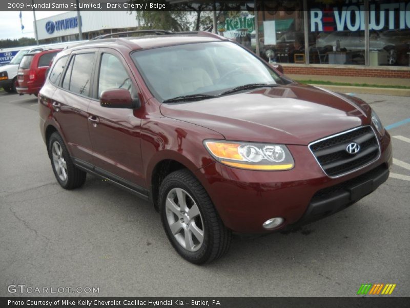 Dark Cherry / Beige 2009 Hyundai Santa Fe Limited