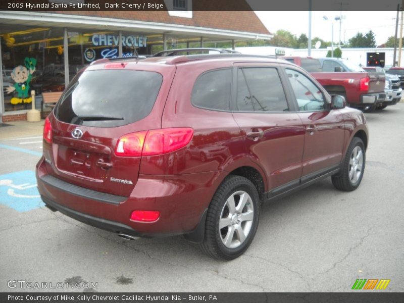 Dark Cherry / Beige 2009 Hyundai Santa Fe Limited