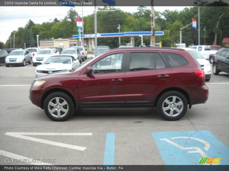 Dark Cherry / Beige 2009 Hyundai Santa Fe Limited