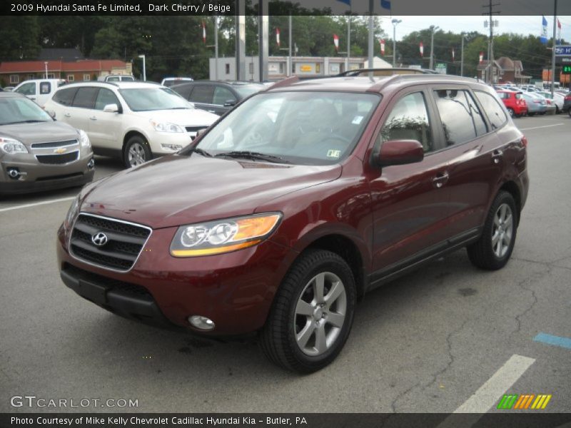 Dark Cherry / Beige 2009 Hyundai Santa Fe Limited